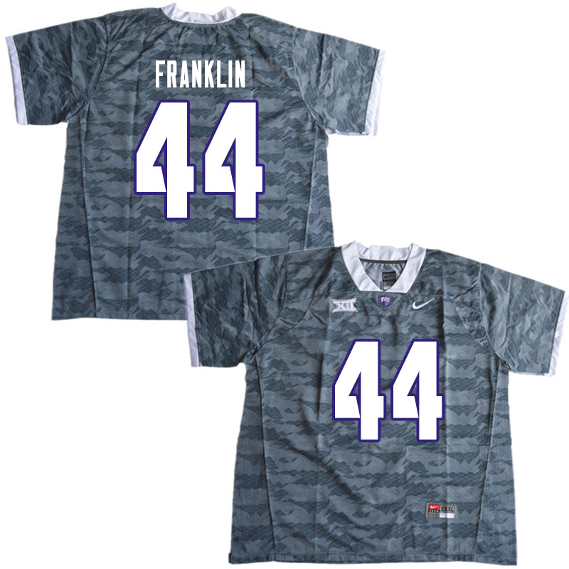 Men #44 Michael Franklin TCU Horned Frogs College Football Jerseys Sale-Gray - Click Image to Close